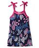 CrayonFlakes Sleeveless Floral Printed Dress - Navy Blue