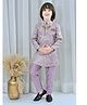 Ahhaaaa Silk Ethnic Embroidered Sherwani With Pant Set - Lavender