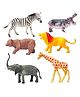 SUPER TOY 6 Pcs Wild Animals Figures Big Size Realistic Jungle Playset Toys Zoo Animals for Toddlers 3+
