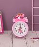 The Procure Store Pink Panther Design Twin Bell Alarm Clock- Pink