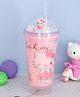 The Procure Store  Kitty Design LED Sipper With Straw Pink - 550 ml