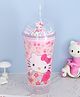 The Procure Store Hello Kitty Design LED Sipper With Straw Red - 550 ml