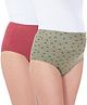 Bella Mama Cotton Elastane High Coverage Panties Pack of 2 (Color & Print May Vary)