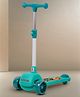 LuvLap Elegant Toddler 3-Wheel Kick Scooter with LED Lights, Stable Wide Deck, Adjustable Height & Easy-Grip Handlebars, Outdoor Fun Gear for Kids 3-10 Years  Sea Green