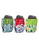 LuvLap Reusable Baby Cloth Diapers Combo Pack of 3, Includes White & Green, Blue Panda, Blue Ships Prints, Double Leak Guard, High Absorption, Stain-Proof Comfort, For 3+ Months