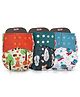 LuvLap Reusable Baby Cloth Diapers Combo Pack of 3, Orange & Green, White & Green, White & Blue, Double Leak Guard, High Absorption, Stain-Proof Comfort & Protection, 3 Months+