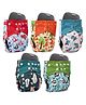 LuvLap Reusable Baby Cloth Diapers Combo Pack of 5 - Multicolor