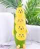 Urbane Chic Plush Pea Body Pillow Toy, Yellow and Green, 54 cm Soft Stuffed Animal for Adults, Girlfriend, Kids-Multicolor