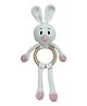 HAPPY THREADS Cuddly Bunnies Rattles Toy - Handmade Crochet Baby Toys