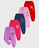 KUCHIPOO Cotton Blend Pack Of 5 Unicorn & Star Printed Pajamas - Pink Red Purple Blue & Magenta