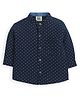 ZIP ZAP ZOOP Cotton Full Sleeves Polka Dots Printed Shirt - Navy Blue