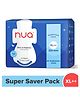 Nua All Night Comfort Sanitary Pads | Pack of 30 (XL++ 320mm) | Twin Layer Protection | 50% Wider Back and Anti Stain Wings | Upto 10 hours of Absorption | Super Soft and Breathable | No Rashes | 100% Toxic-Free