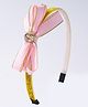 Babyhug Hairband with Bow Applique Free Size - Peach