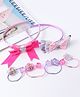 Babyhug Disney Hair Accessories Combo Sets With Bow Applique & Frozen Theme - Purple & Pink