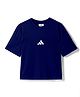 ADIDAS KIDS Half Sleeves Solid Colour T-Shirt - Navy Blue