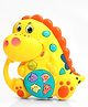 Babyhug Dino Musical Piano with Lights and Animal Sounds- Yellow| Volume Control| Early Learning Toy| Musical Toy with Flashing Lights| Drum & Piano| Gift for Boys & Girls| BIS Certified