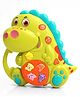 Babyhug Dino Musical Piano with Lights and Animal Sounds- Green| Volume Control| Early Learning Toy| Musical Toy with Flashing Lights| Drum & Piano| BIS Certified
