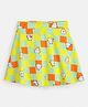 Plan B Cotton Elastane Checked & Bunny Printed Skater Skirt With Inner Shorts - Multi Colour