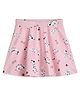 Plan B Cotton Elastane Dalmatian Printed Skater Skirt With Inner Shorts - Pink