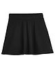 Plan B Cotton Elastane Solid Skater Printed Skirt With Inner Shorts - Black