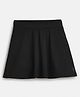 Plan B Cotton Elastane Solid Skater Printed Skirt With Inner Shorts - Black