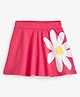 Plan B Daisy Printed Skater Skirt With Inbuilt Shorties - Pink