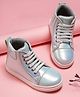 Toothless Metallic Designed Lace Up Boots - Pista Green