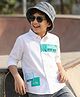 Pine Kids Cotton Woven Full Sleeves Printed Shirt - White