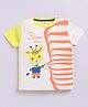 Little Ninja Cotton Half Sleeves Baby Giraffe Printed Tee - Yellow