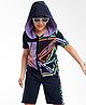 Ollington St. Cotton Half Sleeves Knit Printed Hoodie Shirt & Shorts Set - Multicolor