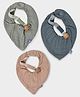 Mi Arcus Baby New Born Solid Multicolor Essentials Bibs Pack of 3- Multicolor