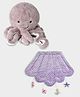 Mi Arcus Baby New Born Essentials Gift Set Hamper Including Activity Play Mat & Octopus Soft Toy-Purple
