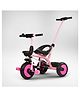 Baybee Victor 2 in 1 Baby Tricycle for Kids, Smart Kids Tricycle with Parental Push Handle, Eva Wheels, Bell, Footrest & Baskets (Pink)