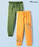 HoneyHap Disney Terry Knit Full Length Lounge Pants With Lion King Graphics Pack of 2 - Green & Orange