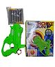 Sanjary Long Distance Shooting  Gun with Target Holder to Shoot 6 Soft Dart Toy for kids Color May Vary