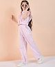 Stylo Bug Cotton Sleeveless Frill Detailed Checked Coordinating Top & Pant Set - Pink