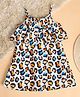 Stylo Bug Cotton Sleeveless Leopard Printed Dress - Multi Colour