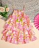 Stylo Bug Cotton Sleeveless Floral Printed Layered Dress - Multi Colour