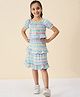 Stylo Bug Half Puffed Sleeves Striped Dress - Multi Colour