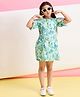 Stylo Bug Half Sleeves Tropical Theme Printed Dress - Green
