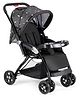 Baby Stroller with 5-Point Safety Harness Space Print - Grey| Padded Cushioned Seat| Multi-Level Backrest Recline| Single Hand Fold| Linked Brake| Food Tray with Cup Holder| Reversible Handle