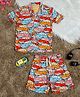 The Lion and the Fish Viscose Half Sleeves Car Printed Shirt & Coordinating Shorts Set - Multi Colour