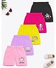 Trampoline Cotton Blend Pack Of 5 Star & Panda Printed Shorts - Multi Colour
