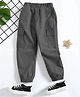 Trampoline Cotton Blend Solid Cargo Trousers - Grey