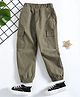 Trampoline Cotton Woven Cargo Trousers With 4 Pockets - Olive