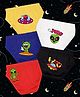 NUSYL Cotton Pack Of 5 Alien & UFO Printed Briefs - Yellow Royal Blue Red White & Black