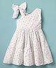 Rassha Cotton Sleeveless Floral & Dots Printed Dress - White