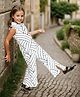 Safehugs Sleeveless Threadwork Embroidered Coordinating Top & Pant Set - White