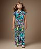 Safehugs Cotton Half Sleeves Tropical Theme Printed Coordinating Top & Pant Set - Blue