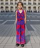 Safehugs Cotton Sleeveless Abstract Printed Top With Coordinating Pant Set - Red